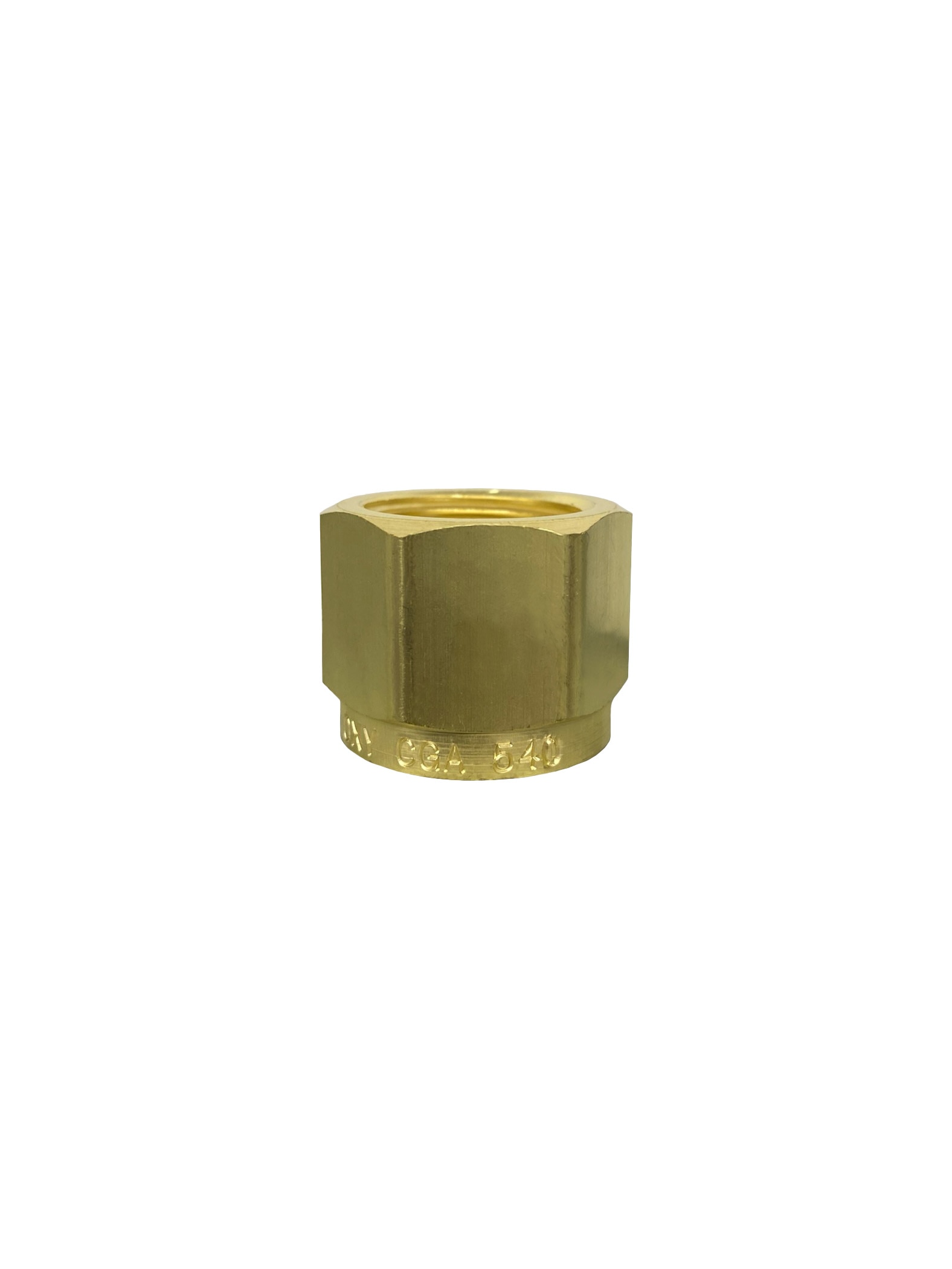 540-2 Oxygen CGA540 Brass Nut for #540-3 Brass Nipple